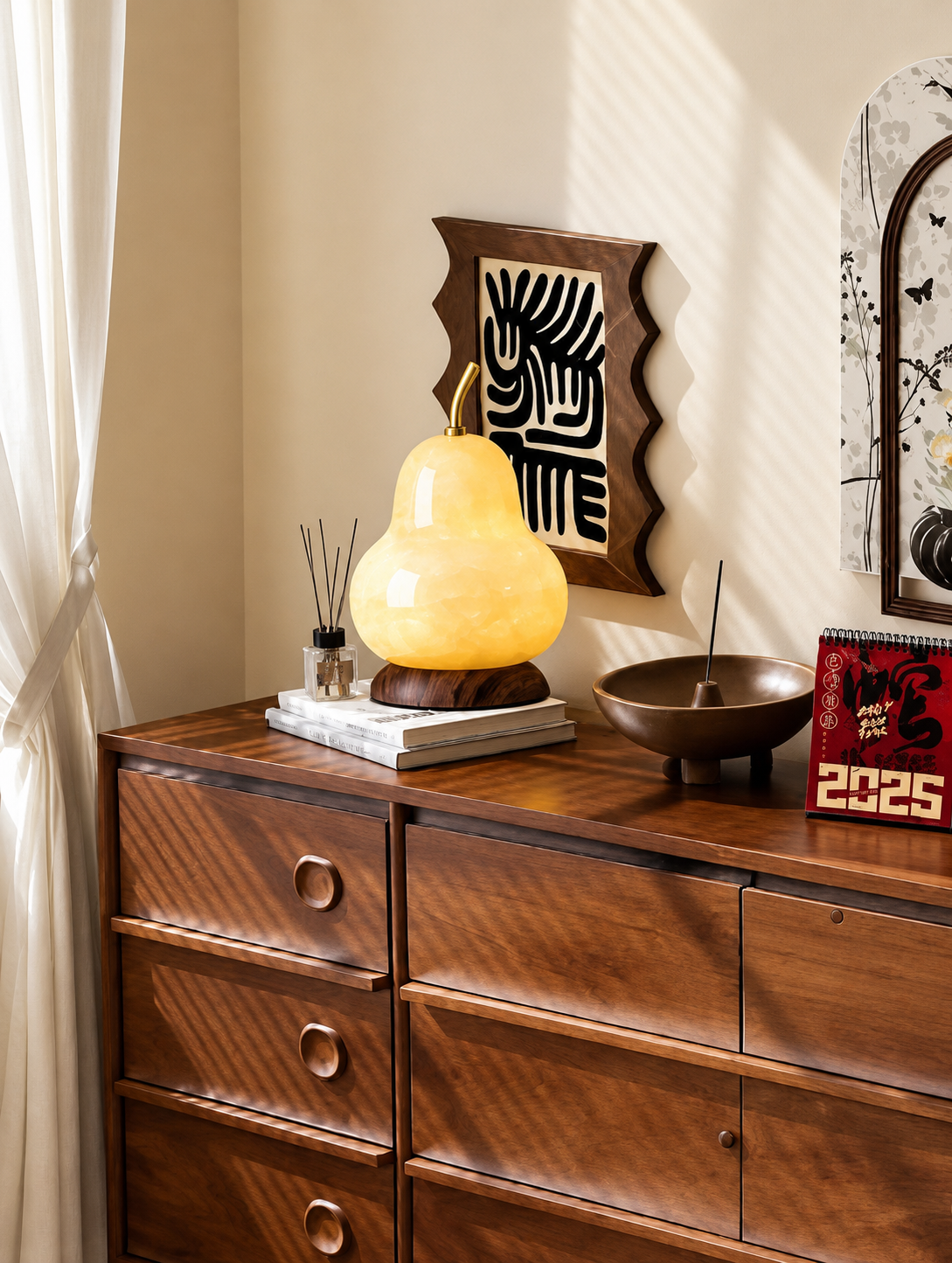 French Retro Pear Bedside Lamp