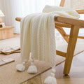 Nordic Tassel Knit Throw