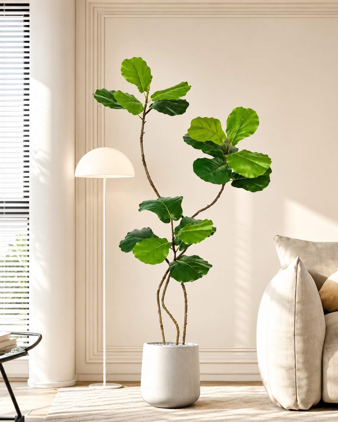 Faux Fiddle Leaf Fig Tree 3 Heads with Pot