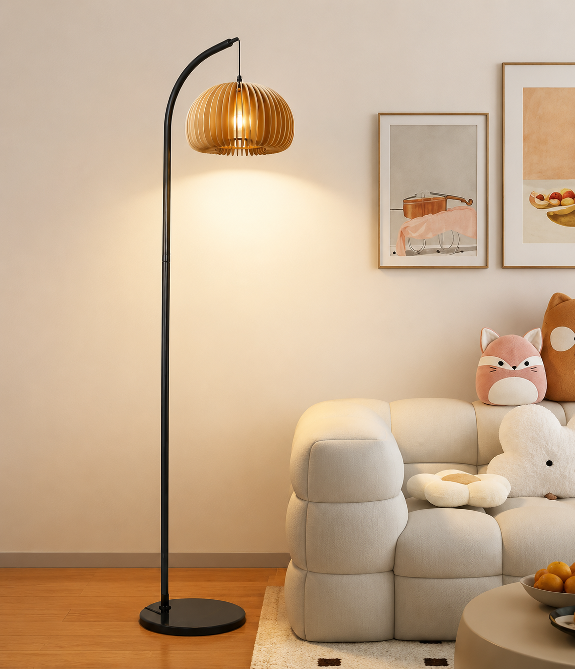 Modern Retro Pumpkin Floor Lamp