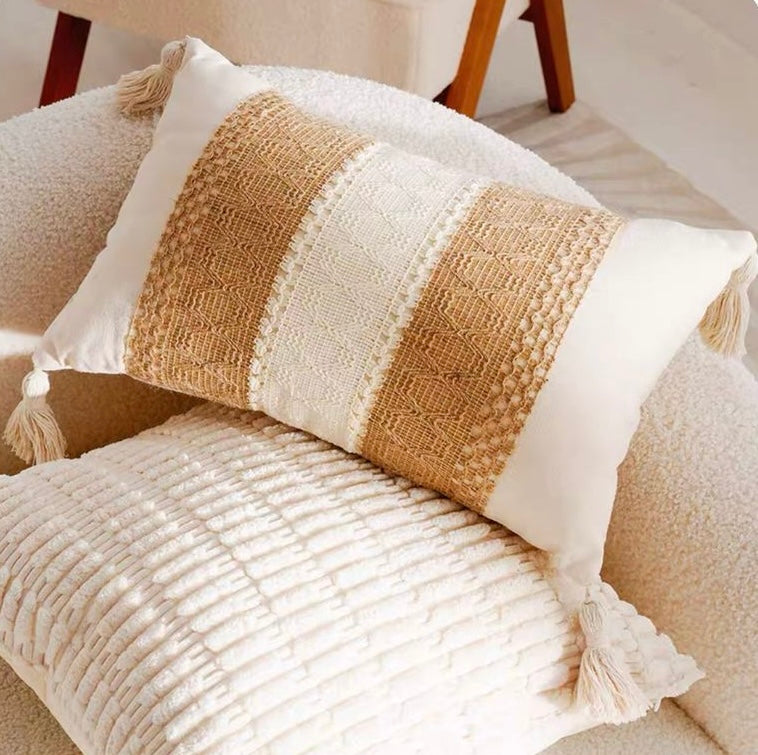 French Striped Lumbar Pillow