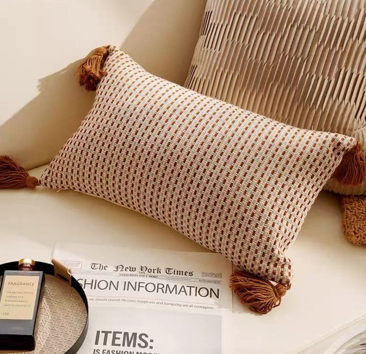 Minimalist Fine Stripe Long Rectangular Pillow
