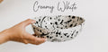 Nordic Hand-Painted Ink-Splatter Salad Bowl