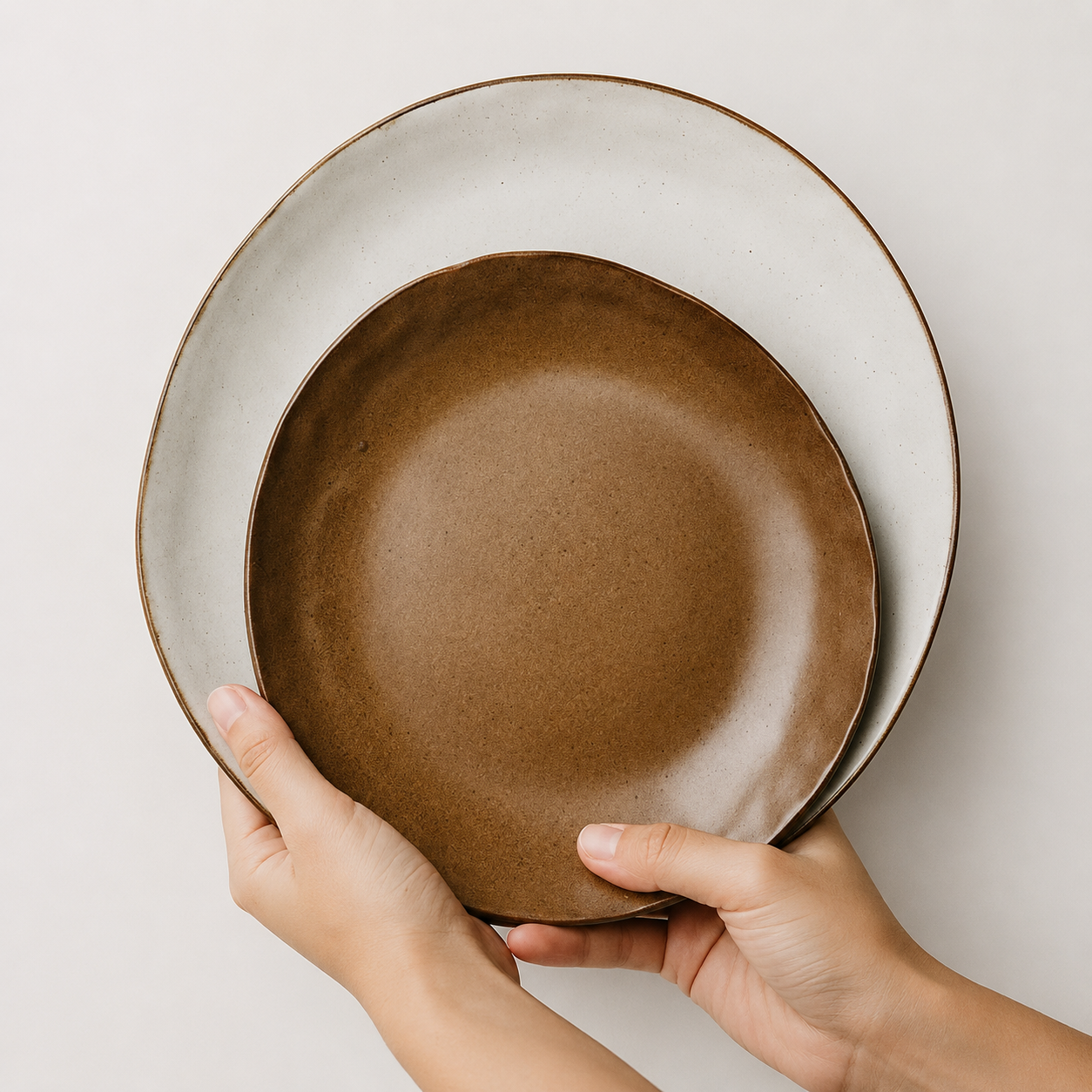 Lotus-Edge Matte Sand-Texture Plate