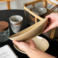 Autumn-Leaf Yellow Speckled Irregular Bowl