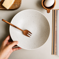 Nordic White Daylight-Flame Matte Salad Bowl