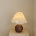 Walnut Pleated Lamp