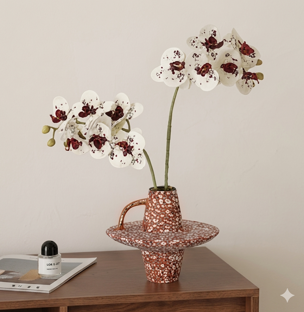 Splatter Handheld Ceramic Vase Set