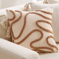 Loop-woven Water-wave Pattern Square Pillow